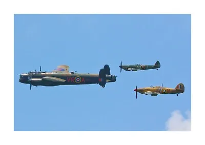 £22.49 • Buy Lancaster Spitfire & Hurricane 1 A4 Photograph Picture Poster Choice Of Frame