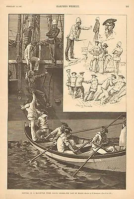 Man O War Under Sailing Orders The Last On Board By Remington 1887 Art Print • $32.40