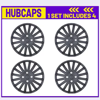 16  Set Of 4 Universal Wheel Rim Cover Hubcaps Snap On Car Truck SUV R16 MATTE • $45.99