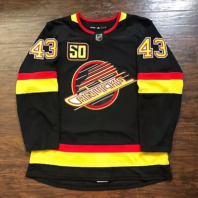 19/20 Adidas Vancouver Canucks 50th Anniv Quinn Hughes Rookie Skate Jersey Sz 50 • $299.99