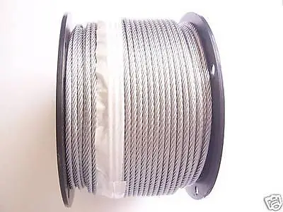 Galvanized Wire Rope Cable 3/16  7x19: 50100 200 250 300 500 750 1000 Ft • $30.99