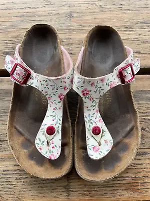 £30 • Buy Birkenstock Papillio Gizeh Sandals Floral Size 38 UK 5.5