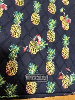 VERA BRADLEY Laptop Sleeve In Toucan Party  Navy Blue Pineapples Crabs • $25.98