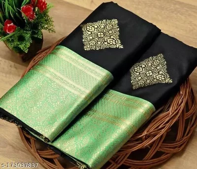 $54.57 • Buy Indian Bollywood Traditional Attractive Soft Silk Jacquard Saree For Party Wear