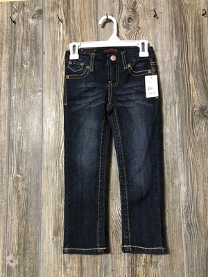 $15.48 • Buy NWT Girls Size 4 Freestyle Revolution Dark Wash Skinny Jeans Pants 