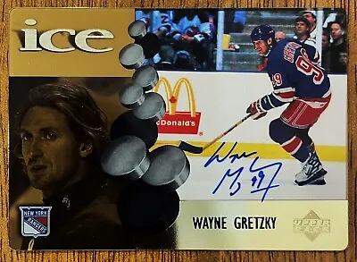 WAYNE GRETZKY-1998 UD Ice McDonalds AUTO/AUTOGRPAH-RARE With HOLOGRAM On Back • $299.89