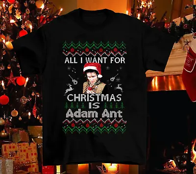 $19.94 • Buy Ugly Adam Ant Merry Christmas Black Full Size Unisex Tee Shirt AG360