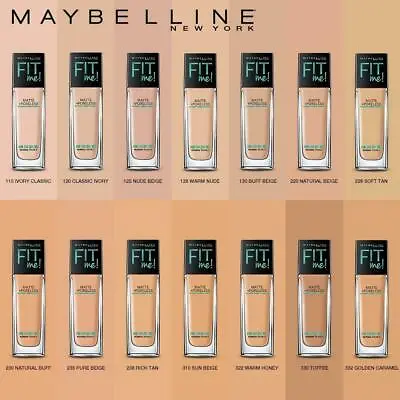 Maybelline Matte + Poreless Fit Me! Liquid Foundation CHOOSE YOUR SHADE • $7.48