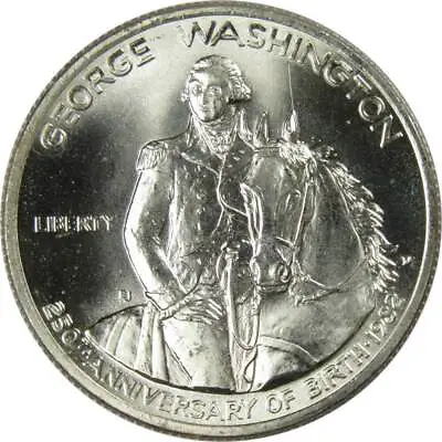 $18.49 • Buy George Washington Commemorative 1982 D 90% Silver Half Dollar BU 50c Coin