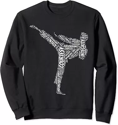 Taekwondo Fighter 5 Tenets Of TKD Martial Arts Unisex Crewneck Sweatshirt • $26.99