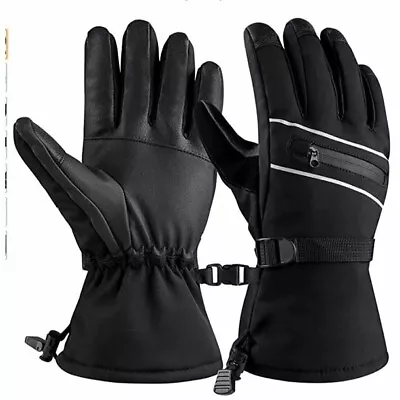 Ski Gloves Waterproof Snowboard Gloves Touch Screen Warm Winter Snow Gloves(M) • $10.99