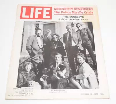 Vintage December 18 1970 Life Magazine - William F. Buckley Family On Cover • $4.95