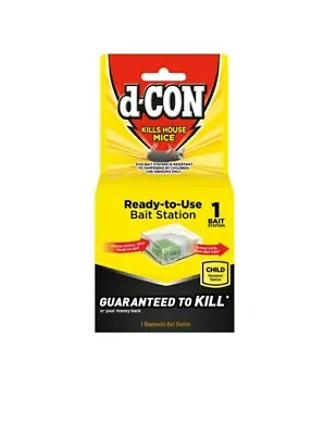 D-Con Ready-To-Use Indoor Child Resistant 2-Entry Bait & Bait Station Kills Mice • $3.99