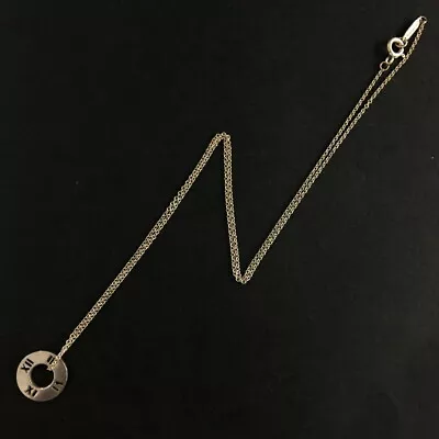 TIFFANY&CO. Silver 925 Atlas Circle Pendant Necklace/5Y0172 • $1