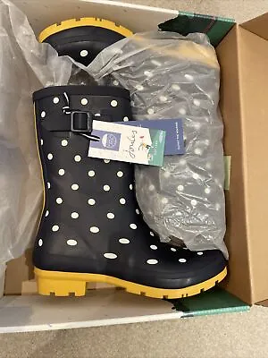 £42.50 • Buy Joules Spotty Mid Thigh Wellies Size 8 - New In Box