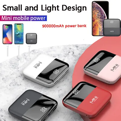 $35.98 • Buy Mini Portable 900000Mah Power Bank USB Pack Battery Charger For Mobile Phone