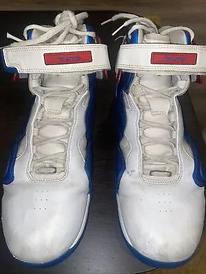 Rare Men's Reebok ATR The Pump Iverson Basketball Shoes Size 13 White Royal Blue • $66.23