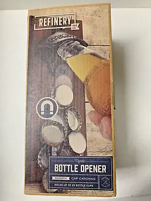 Refinery Cap Catching Magnetic Bottle Opener Catches Falling Caps Vintage Look • $19.99