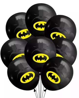 10PCS Bat Man Avengers Themed Happy Birthday Party Latex Balloons Decoration • £3.99