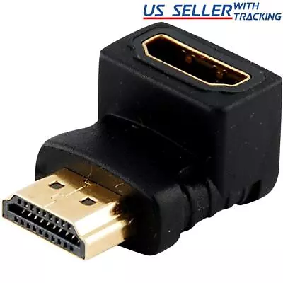 HDMI Male To Female Right Angle Connector Adapter 90 Degree Extender 1080P HDTV • $4.29