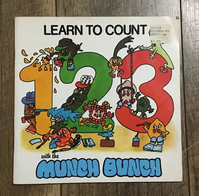 LEARN TO COUNT 1 2 3 WITH THE MUNCH BUNCH Vintage With Hills Sticker • $9