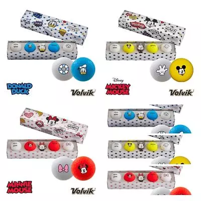 £29.99 • Buy Volvik Vivid Disney Packs 4 Golf Balls And Hat Clip. Mickey Mouse, Minnie.