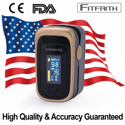 Finger Pulse Oximeter Blood Oxygen SpO2 Monitor PR PI Respiratory Rate FDA & CE • $22.99