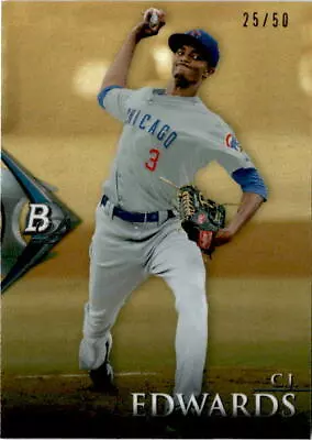 2014 Bowman Platinum #BPCP72 C.J. Edwards Chrome Gold Refractors • $3.99