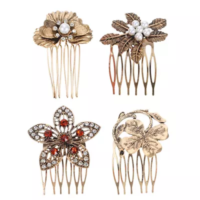 4PCS Headdress Vintage Exquisite Elegant Unique Hair Decorations Hair Combs • $8.89