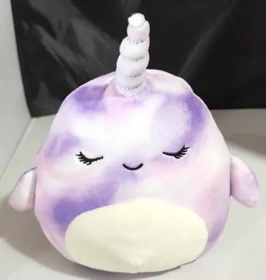 Squishmallow 5  Nabila Purple Tie Dye Narwhal Kellytoy Plush Sealife Squad Toy • $7.99