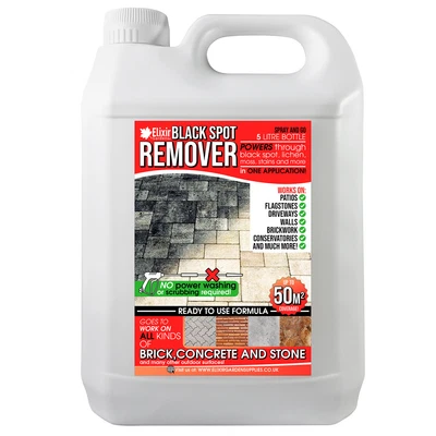 £169.99 • Buy 5 Litre Black Spot & Lichen/Mould Remover | Ready To Use Patio/Driveway Cleaner