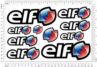 Elf Oils Motorcycle Bike Logo Stickers Set Kawasaki Zx10r Laminated Decals Zx6r  • £7.90