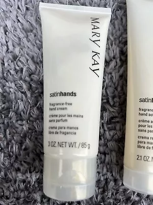 Mary Kay Satin Hands *Hand Cream * Fragrance Free * Full Size/3 Oz • $19.99