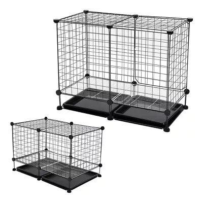 Collapsible Pet Dog Cage Wire Metal Crate Kennel Portable Puppy Cat Rabbit House • £15.95