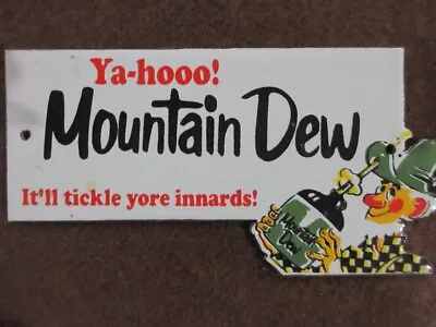 Porcelain Mountain Dew  Enamel Metal Sign Plate Size  8 X4  Inche • $29.99