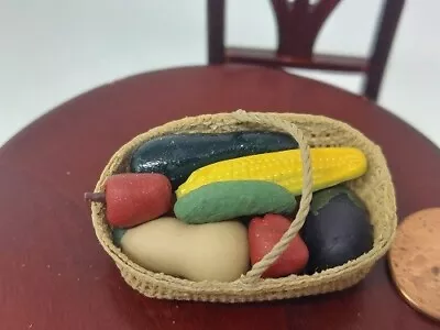 Dollhouse Miniature Basket Of Vegetable's Handmade • $10