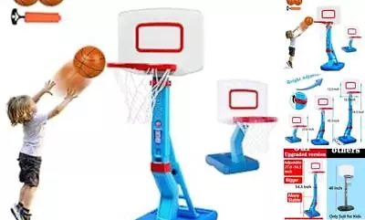 Toddler Basketball Hoop Indoor Mini Adjustable Poolside Basketball Goals With  • $66.44
