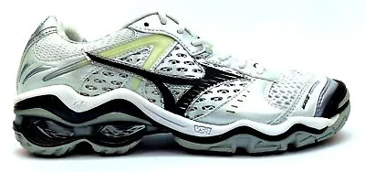 Mizuno Women's Volleyball Shoes Wave Tornado 3 White Silver Black Lace Up W10 • $49.97