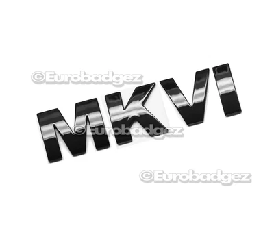 $10.49 • Buy 1 NEW 3D Adhesive MKVI Black Rear Emblem Badge 30mm Fits VW MK6 FULL GLOSS BLACK