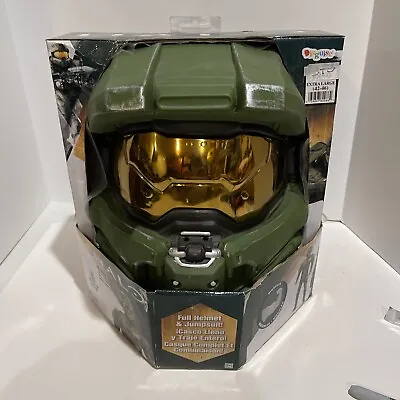 Master Chief Deluxe Halo Army Full Helmet & Jumpsuit Adult Mens Costume XL NIB • $100.79