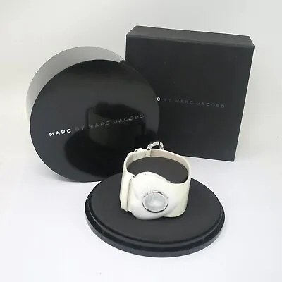 NIB Marc By Marc Jacobs White Patent Leather Heart Watch In Box • $105
