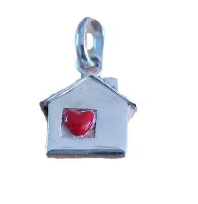 Links Of London ( LL ) House Home Red Heart Silver Sterling 925 Charm - Signed • £25.20