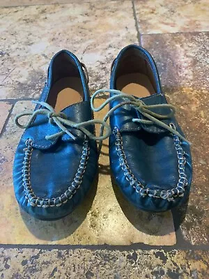 Size 2 Or 33 Venettini Blue Loafer Shoes Boys Church Dressy • $17.99