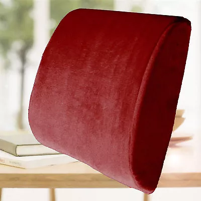 Burgundy Cushion Travel Pillow Memory Foam Seat Home Office Chair Back Support • $18.04