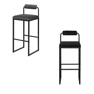 2/4/6x Breakfast Bar Stools High Counter Chair With Backrest Pub Cafe Barstools • £157.99