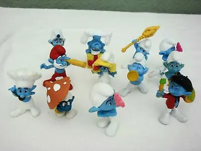 Lot Of 12 Smurf McDonalds 3  Figures 2011-2013 Papa Gutsy Grumpy Painter Chef • $24.99