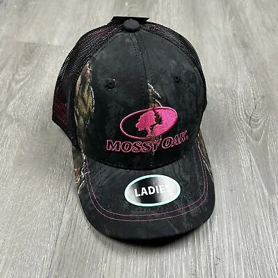 New Mossy Oak Women's Camo Baseball Cap Hat Adjustable Pink Camouflage NWT • £9.38