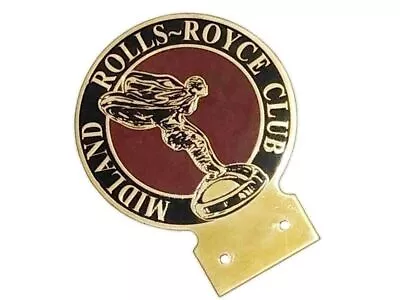 Vintage Rolls Royce Car Front Radiator Grill Brass Golden Badge Enamel Color • $83.25