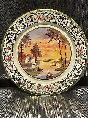 Vintage Daher Decorated Ware 8  Metal Tin Plate Made In Holland  • $10