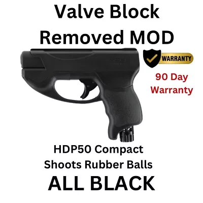 Umarex All Black HDP50 Compact Rubber Ball Pistol Max Power No VALVE BLOCK • $164.99